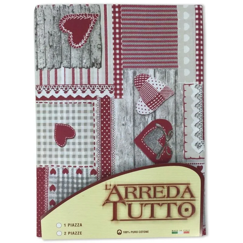 Telo arredo copritutto gran foulard copriletto copridivano tessuto aprica rosso 1 piazza