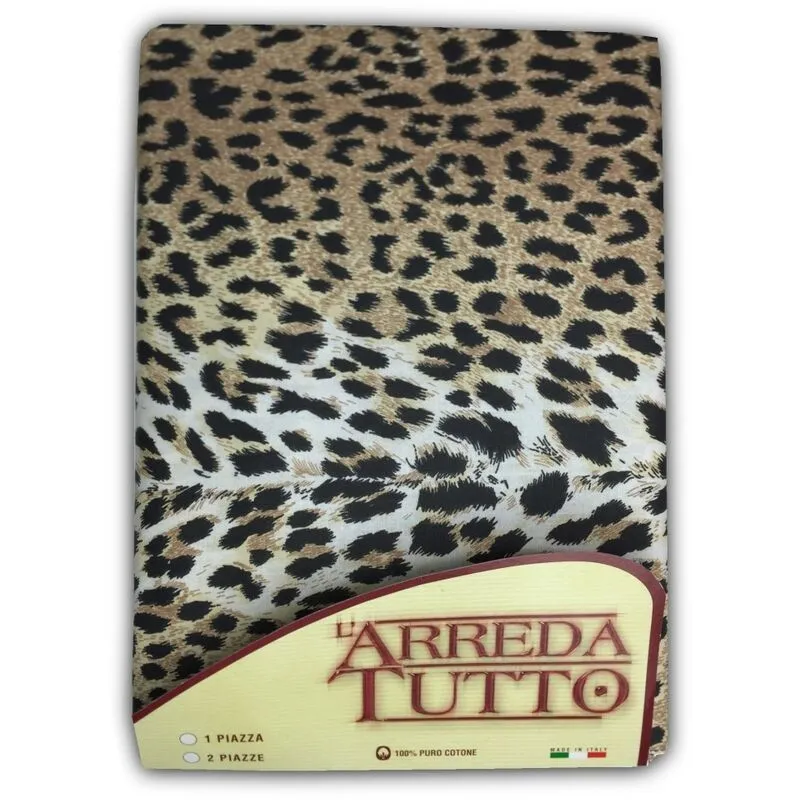 Telo arredo copritutto gran foulard copriletto copridivano tessuto maculato leopardato sexi 1 piazza