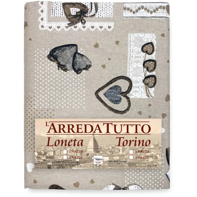 Telo arredo Copritutto gran foulard Copriletto copridivano Tessuto miros holly beige 1 piazza