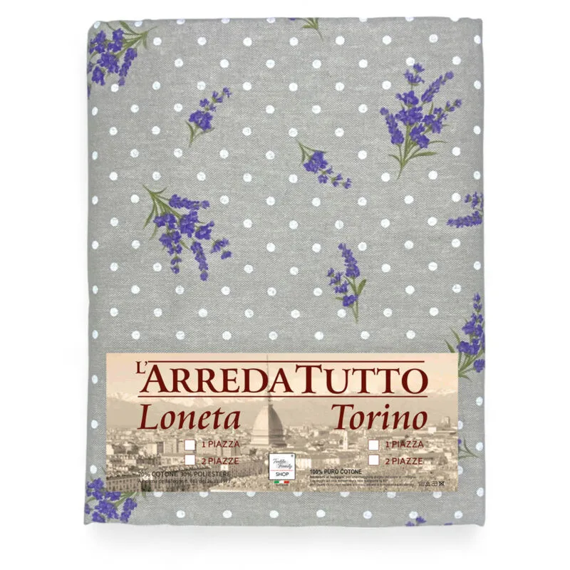 Telo arredo Copritutto gran foulard Copriletto copridivano Tessuto miros lavanda provenzale 1 piazza