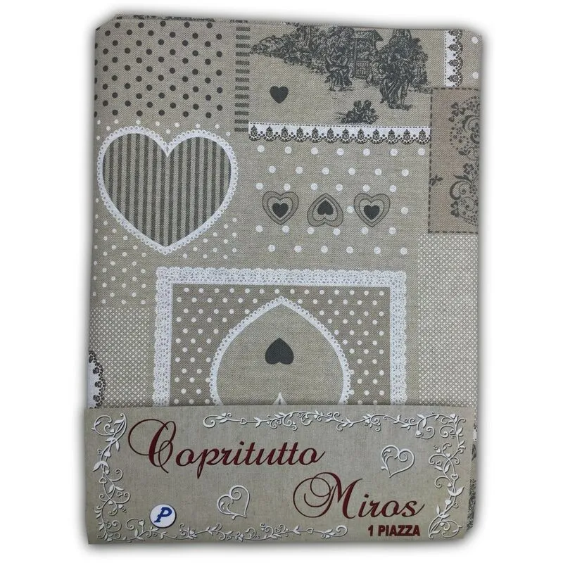 Telo Arredo Copritutto Gran Foulard Copriletto Copridivano Tessuto Pigalle Beige 1 Piazza