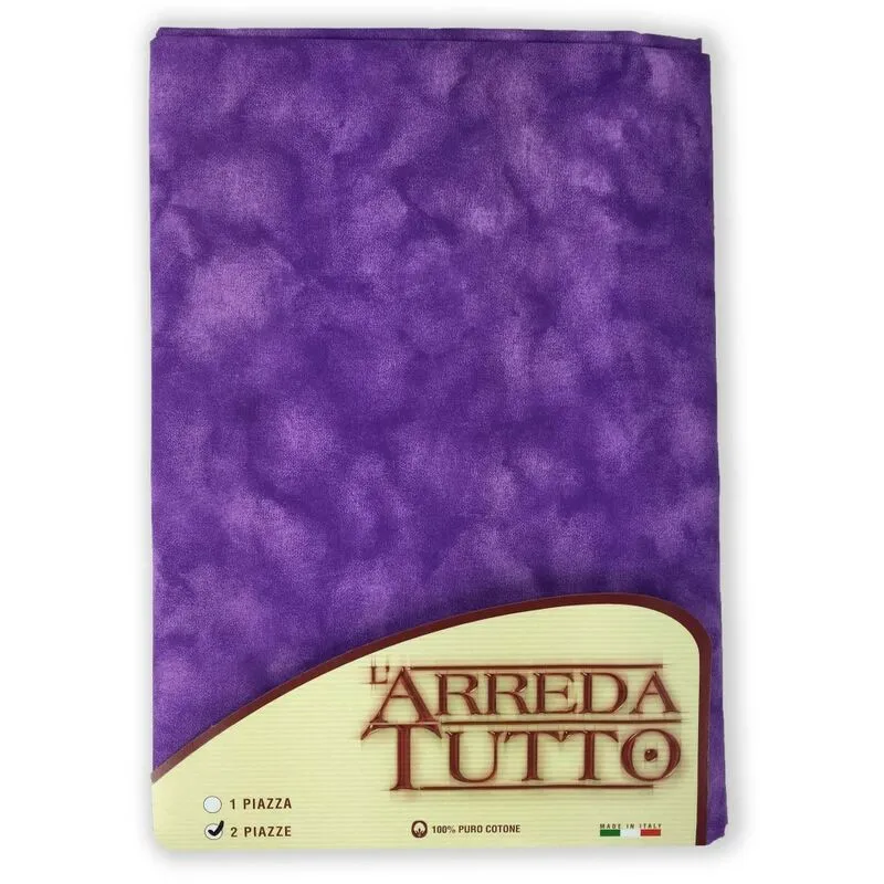 Telo arredo copritutto gran foulard copriletto copridivano tessuto unito viola lilla 1 piazza