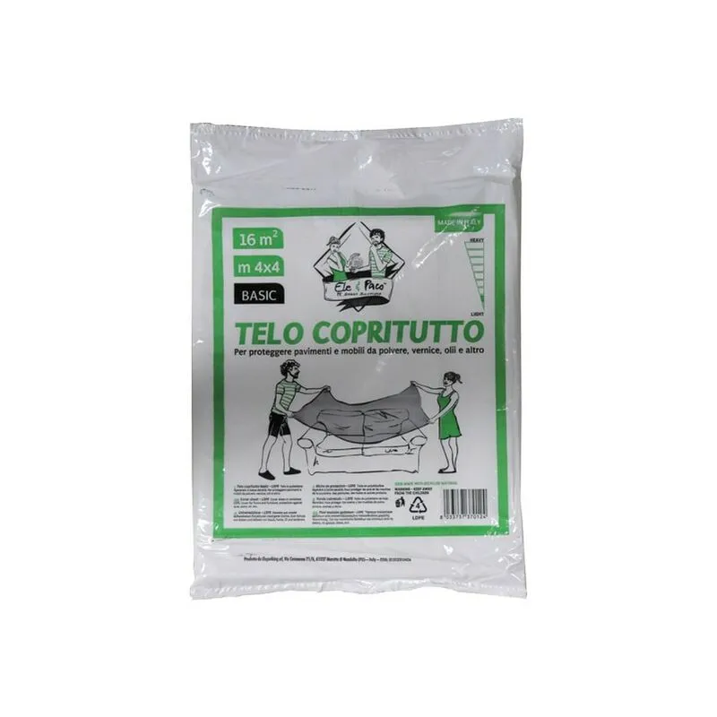 Telo copritutto polietilene m 6x4 g 290 my 13