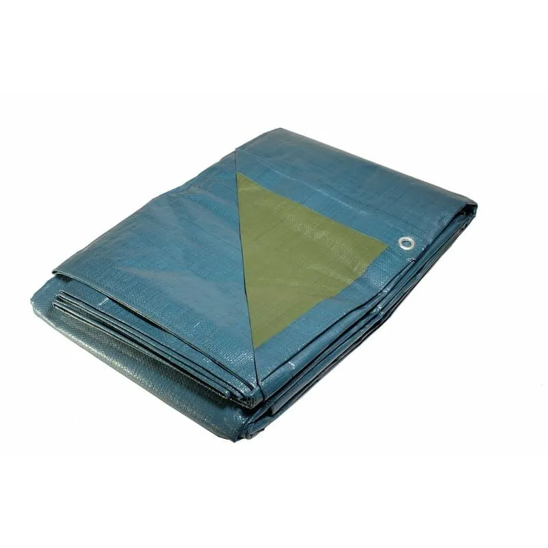 Tecplast - Telo di plastica 6x10 m blu e verde 150g/m² - telo protettivo in polietilene