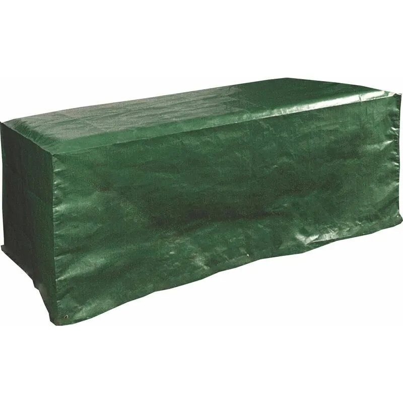 Telo Impermeabile 205x105x70cm in Poliestere per Tavoli Rettangolari da Giardino  Verde