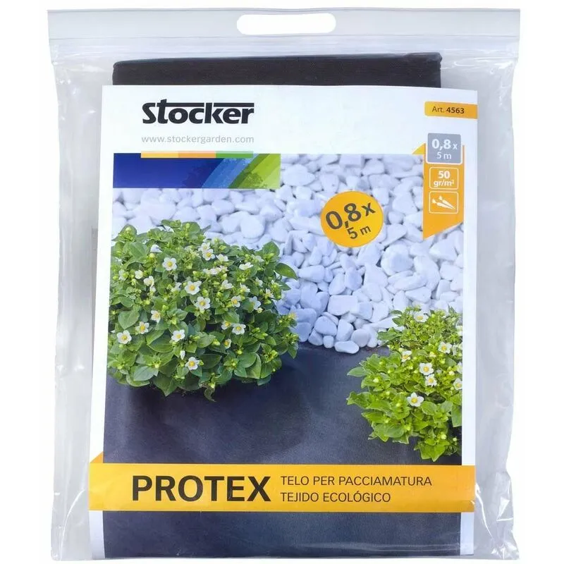 Protex Telo per pacciamatura nero 0,80 x 5 m 50 gr - Stocker