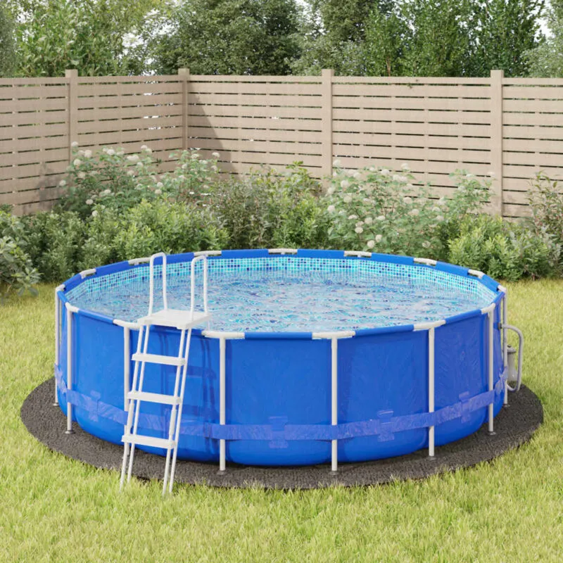 Telo Sotto Piscina Grigio Chiaro �428 cm Geotessile Poliestere - Vidaxl