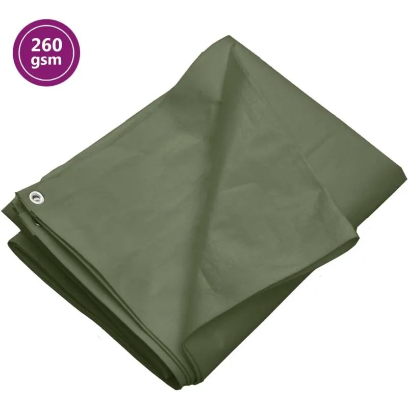 Telone Premium, Protezione impermeabile copertura260 g/m² 3x6 m Verde hdpe Vidaxl 53510