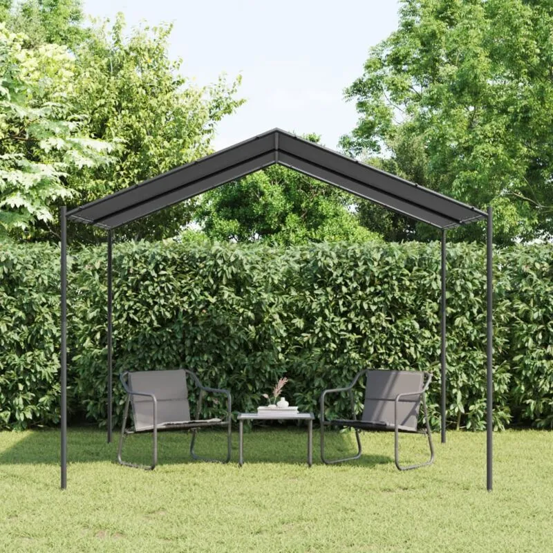 Tenda a Baldacchino Antracite 3x3 m in Acciaio e Tessuto - Vidaxl