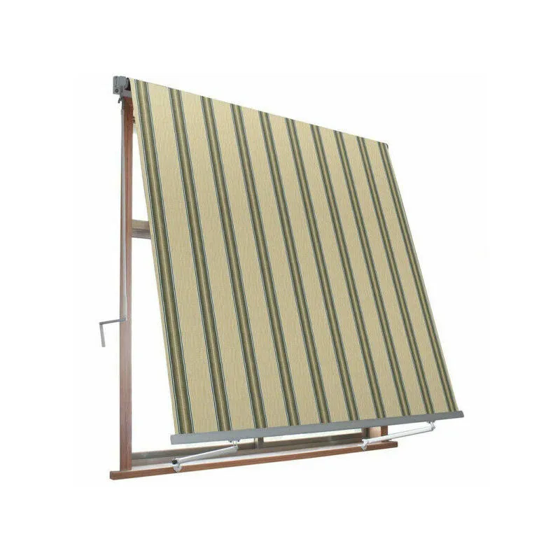 Tenda tende da sole a caduta con rullo verde beige 300 x h 245 cm da balcone