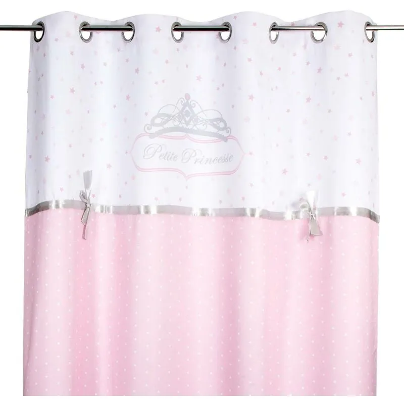 Atmosphera - Tenda per bambini princesse ruban rosa 140x260cm - tenda a nastro, rosa e bianco, poliestere, dimensioni 140x260 cm créateur d'intérieur