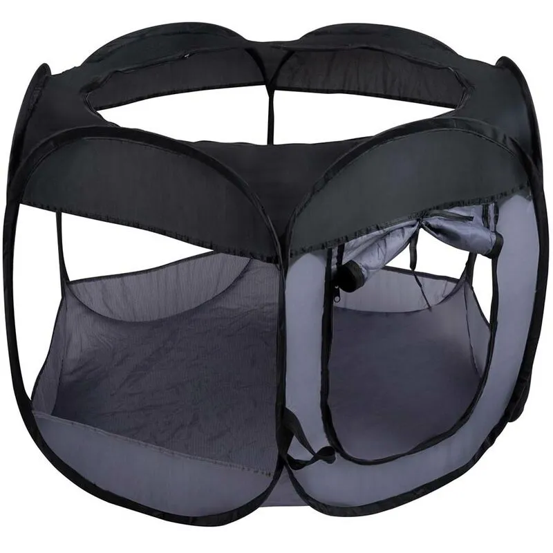 Tenda Box Per Cagnolini Cuccioli Recinto Cuccia Per Piccoli Animali Pop-Up Nero