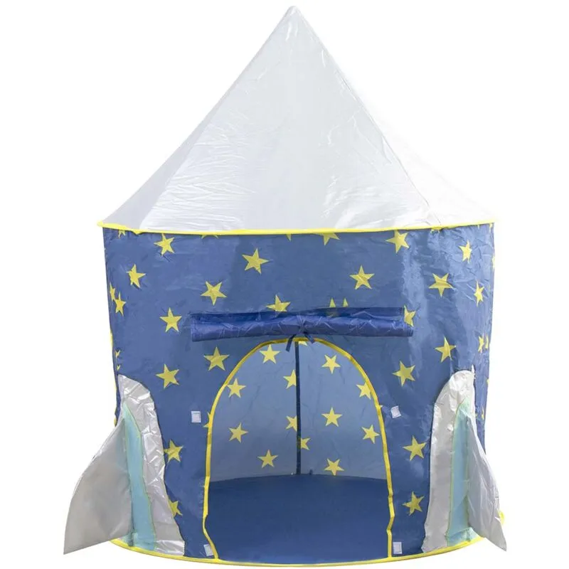 Tenda Casetta Gioco Bambini Capanna Castello Giocattolo in Tessuto 120x116 Razzo