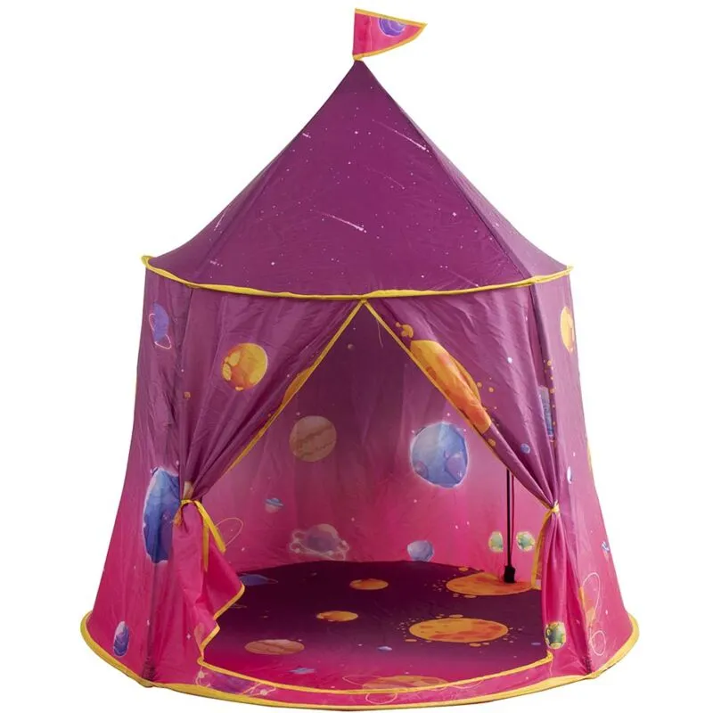 Tenda Casetta Gioco Bambini Capanna Castello Giocattolo in Tessuto 120x116 Rosa