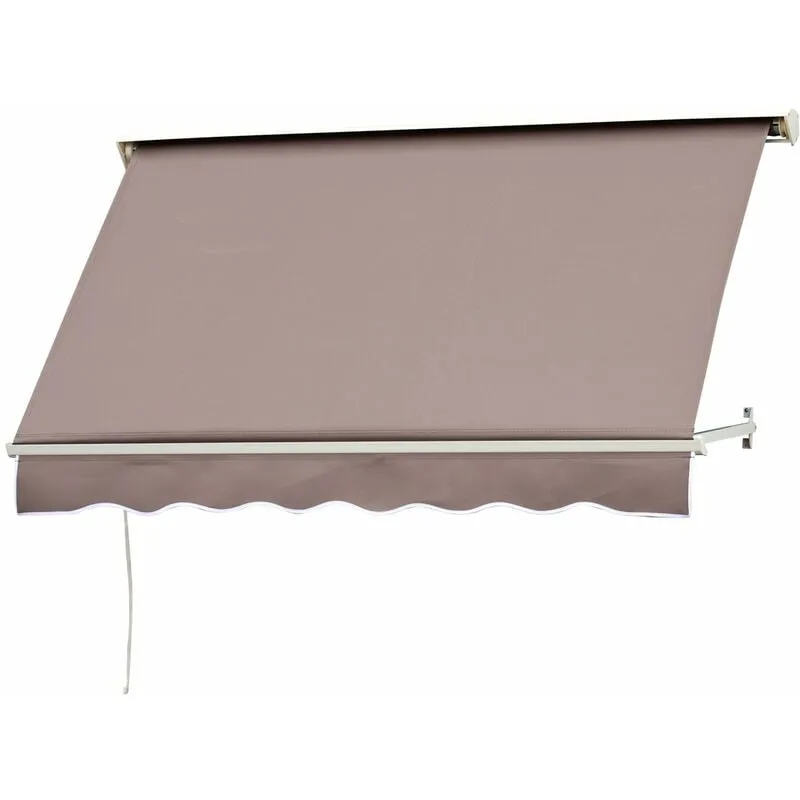 Giordanoshop - Tenda da Sole a Caduta 180×70 cm in Alluminio e Poliestere Marrone