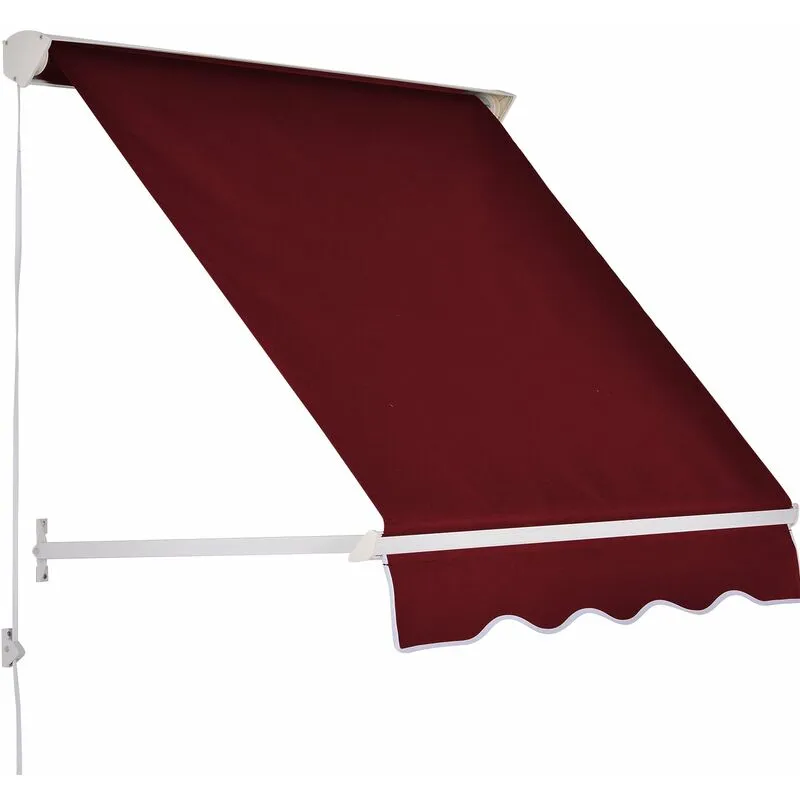 Giordanoshop - Tenda da Sole a Caduta 180×70 cm in Alluminio e Poliestere Rosso