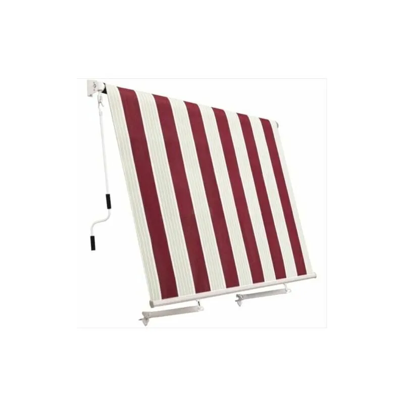 Tenda da sole verticale senza cassone con bracci per esterno vari colori e dimensioni - Bordeaux / Bianco , 300 x 250 cm
