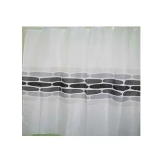 Tenda Doccia in Poliestere impermeabile 120X200 sassi grigi Maurer con ganci