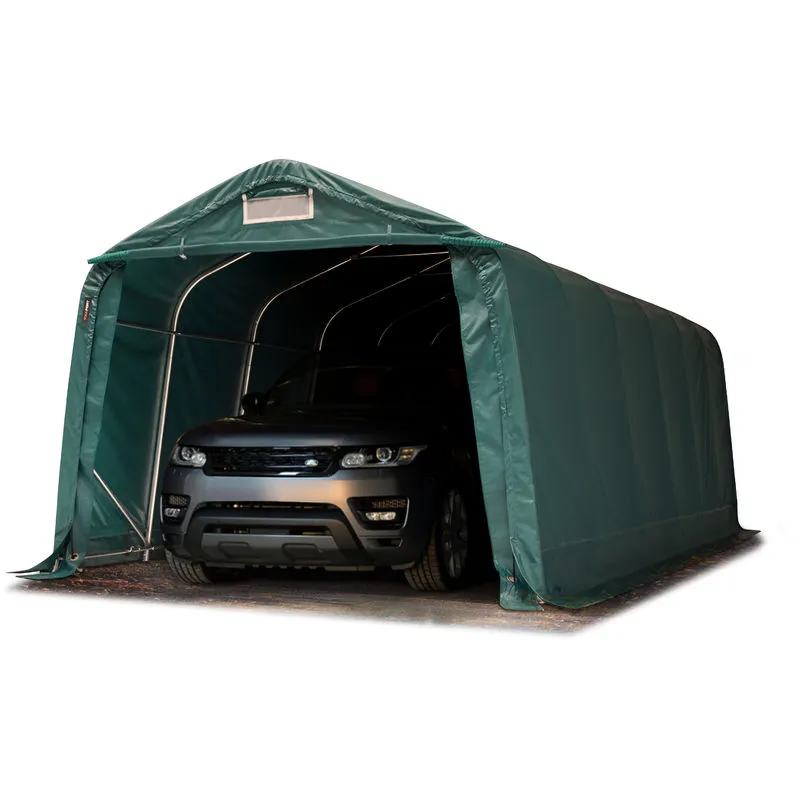 Tenda Garage 3,3 x 7,2 m Tenda Capannone in PVC 800 N e stabile costruzione in acciaio verde