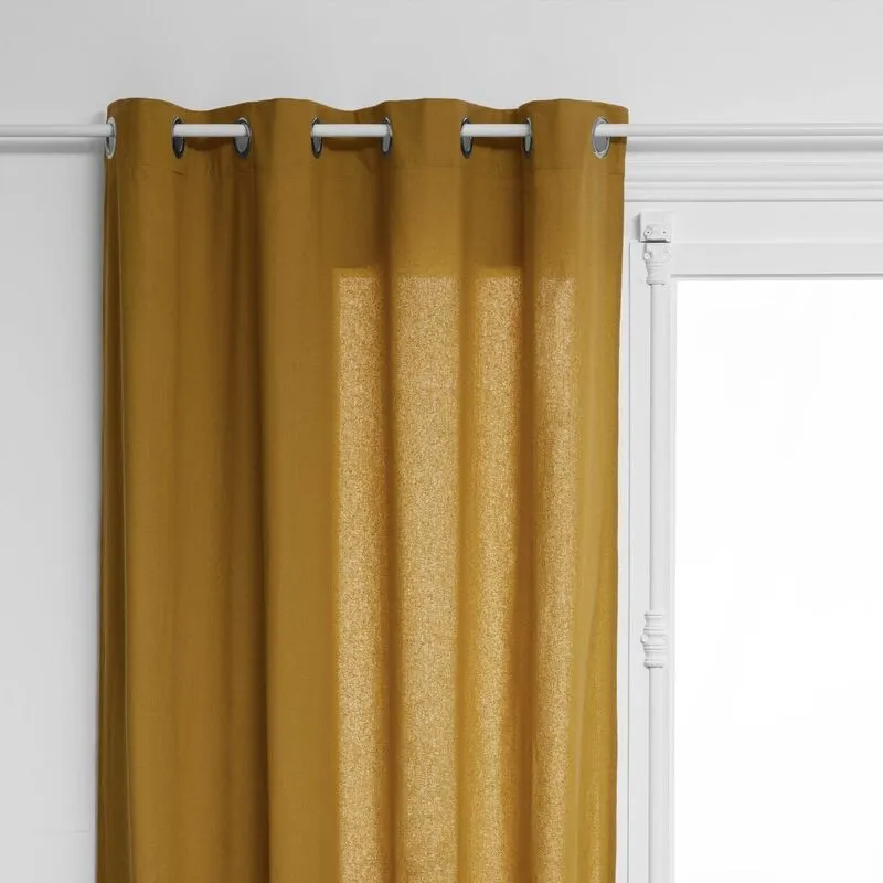 Tenda anjali in cotone e metallo 135x240cm marrone caramello Atmosphera créateur d'intérieur - Caramello