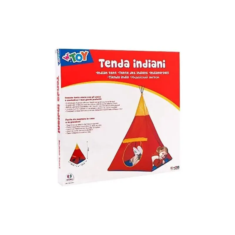  - Tenda Indiani Gioco Bambini 100x100x135cm Casa Casetta All'Aperto