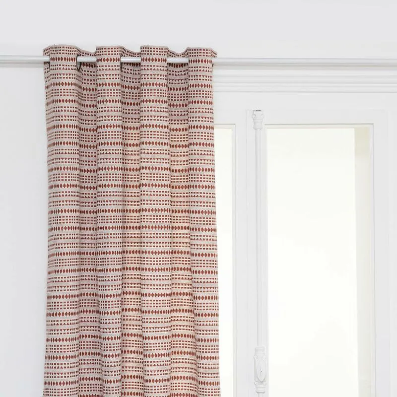 Tenda jacquard micah 130x260cm rosa terracotta Atmosphera créateur d'intérieur - Bicolore