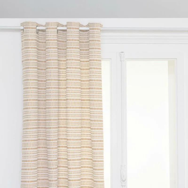 Tenda jacquard micah 130x260cm in lino beige Atmosphera créateur d'intérieur - Bicolore