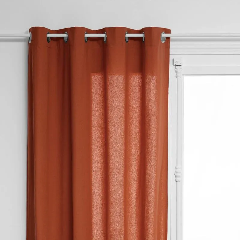 Tenda anjali in cotone e metallo 135x240cm rosa terracotta Atmosphera créateur d'intérieur - Terracotta