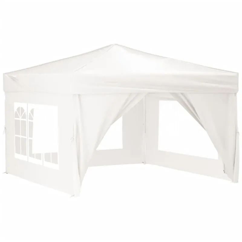 Vidaxl - Tenda per Feste Pieghevole con Pareti Laterali Bianco 3x3 m Bianco