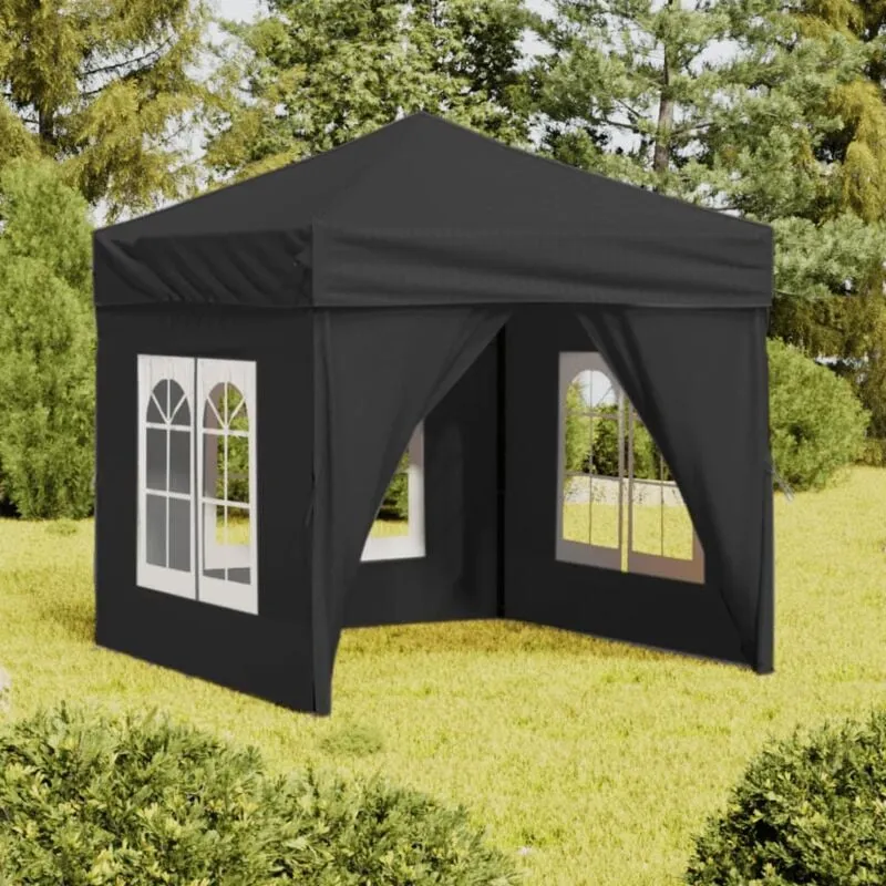 Vidaxl - Tenda per Feste Pieghevole con Pareti Laterali Antracite 2x2 m