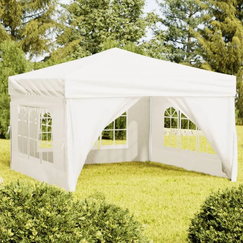 Vidaxl - Tenda per Feste Pieghevole con Pareti Laterali Crema 3x3 m