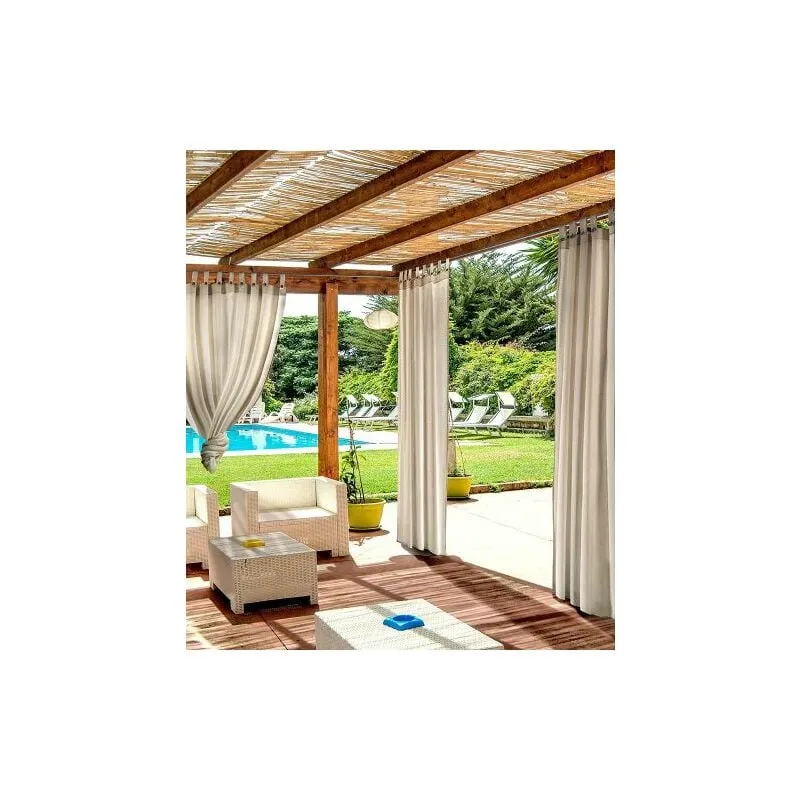 Tenda Per Gazebo E Pergolati Legno Idrorepellente Beige Cm 140x280h (39237)