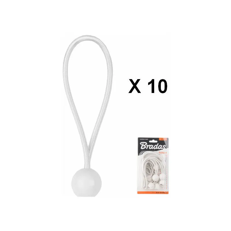 Lem Select - Tenditore a sfera bianco 20cm per telone e tela (blister da 10 pezzi)