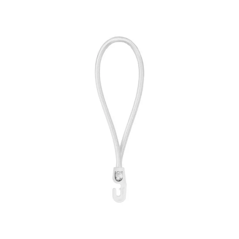 Lem Select - Tenditori elastici bianchi ad anello 25 cm ø 4mm con 1 gancio in pvc (set di 25 pezzi)