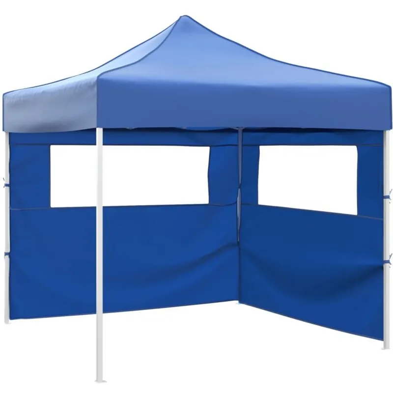 Vidaxl - Tenda Pieghevole con 2 Pareti 3x3 m Blu