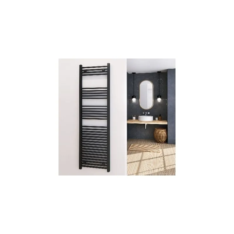 Termoarredo design antracite con tubi quadrati - h 1000 x Int. 470 (mm)