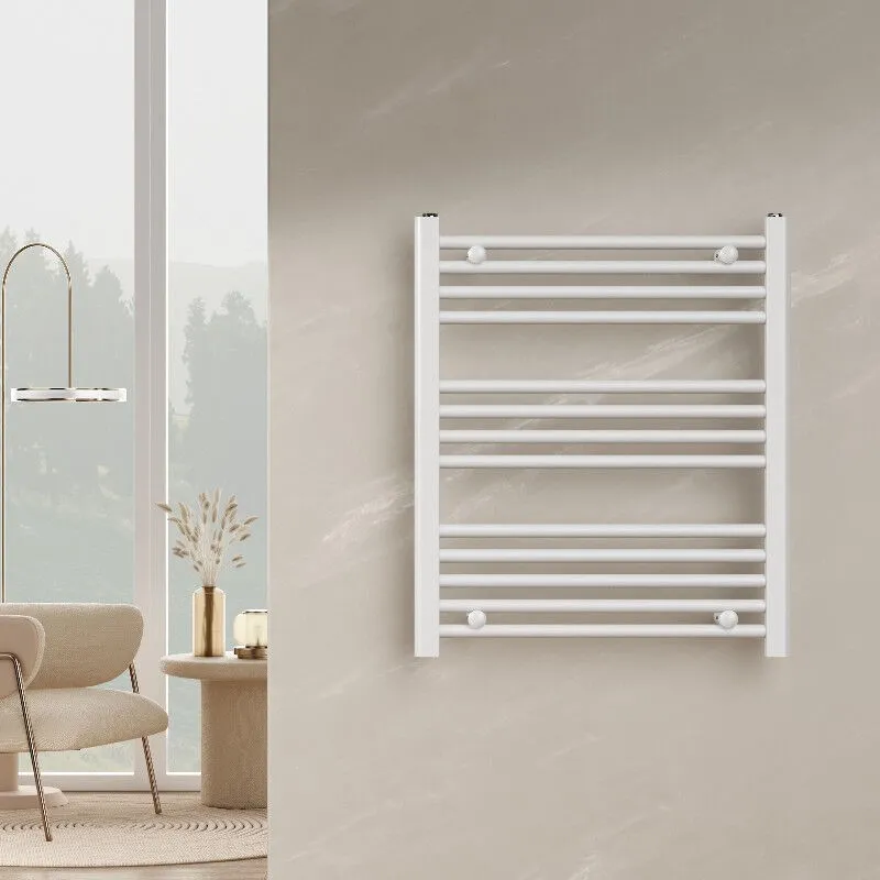 Adelya - Termoarredo Scaldasalviette Dritto 70x60 Cm Bianco Warm Interasse 55 Cm