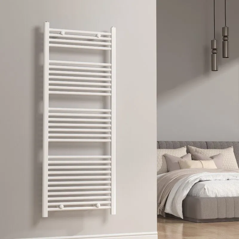 Adelya - Termoarredo Scaldasalviette Dritto Warm 150x60 Cm Bianco Interasse 55 Cm