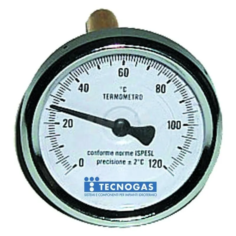 Tecnogas S.r.l. - Termometro bimetallico 0/120 post.d.63 gambo 00000R02898