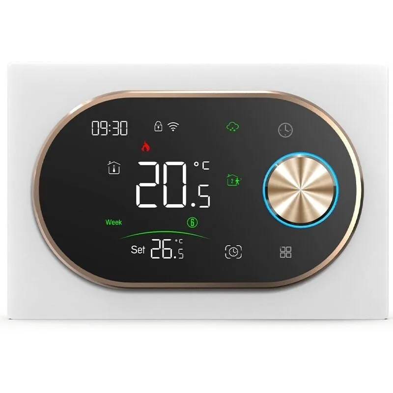 Beca - Termostato Smart WiFi BHT-9000GALW Expert4house Edition Bianco e Gold