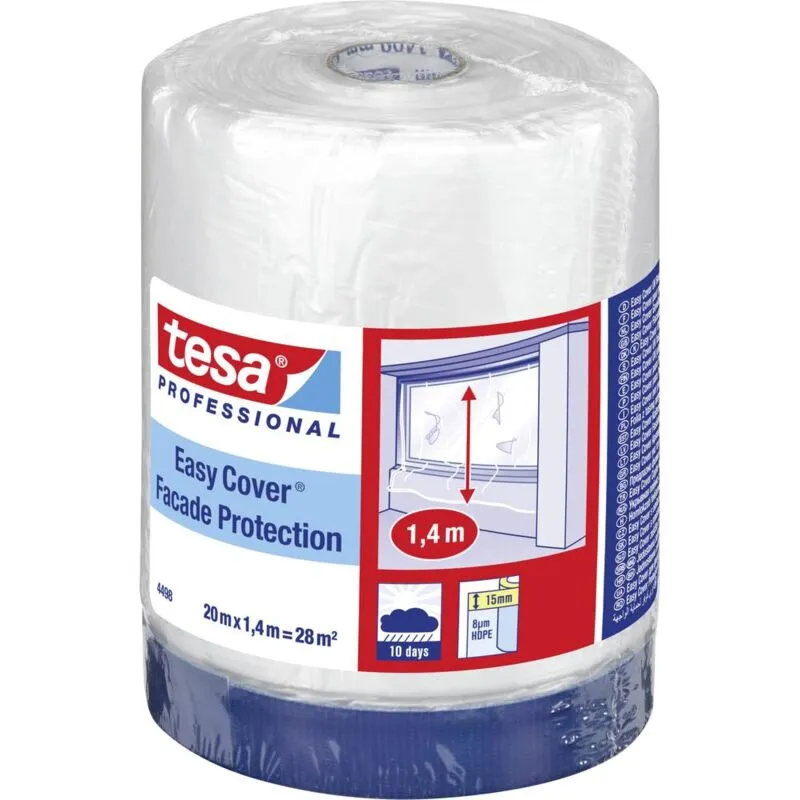 tesa 04498-00001-00 Pellicola di protezione per superfici tesa Easy Cover® Trasparente (L x L) 20 m x 1.4 m 1 pz.