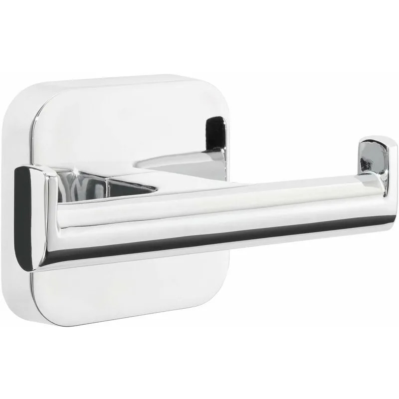 Elegaant Doppio Gancio Adesivo per Accappatoi - Gancio adesivo in metallo inox da bagno - senza forature - Rimovibile senza tracce - Tenuta fino a 6