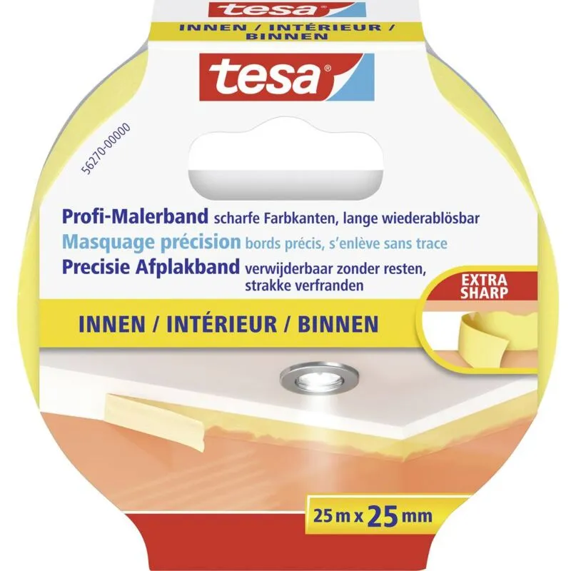 tesa®, nastro di precisione da pittore (indoor) (L x P) 25 m x 25 mm grigio 56270 contenuto: 1 rotolo