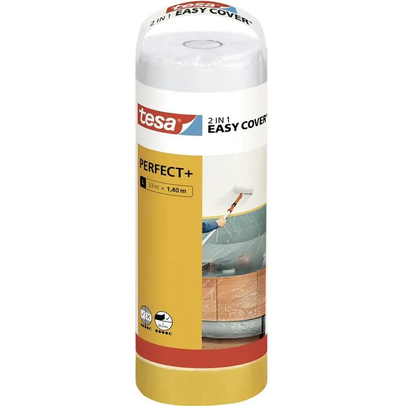 Easy Cover Perfect+ 56574-00000-00 Pellicola di protezione per superfici Giallo, Trasparente (l x l) 33 m x 1.40 m - 