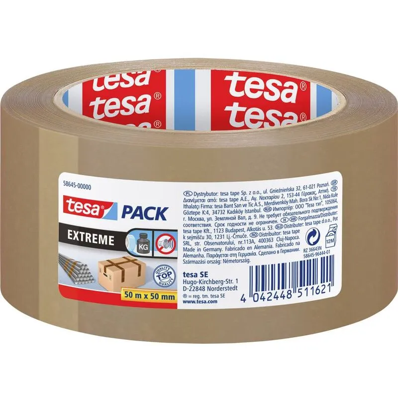  - tesa extreme 58645-00000-00 Nastro da imballo tesapack® Marrone (l x l) 50 m x 50 mm 1 pz.