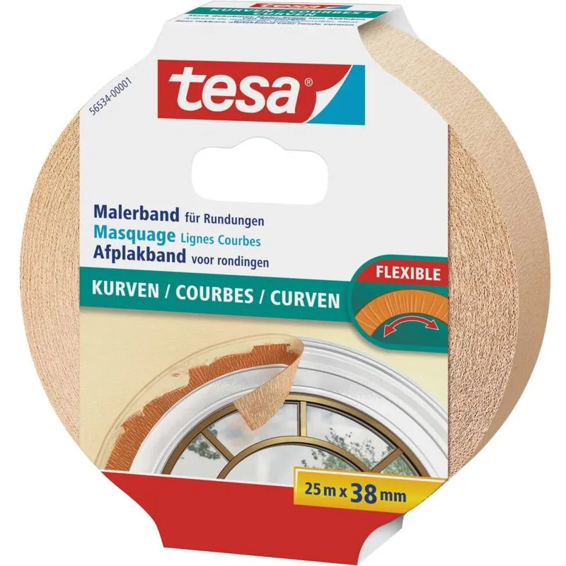 Kurven 56534-00001-00 Nastro crespato Beige (l x l) 25 m x 38 mm 1 pz. - 