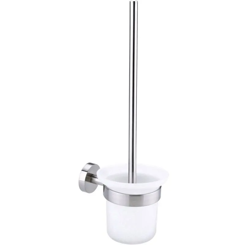  - Scopino wc Moon, look acciaio inox, autoadesivo, tecnologia di montaggio adesiva, 390mm x 115mm x 147mm