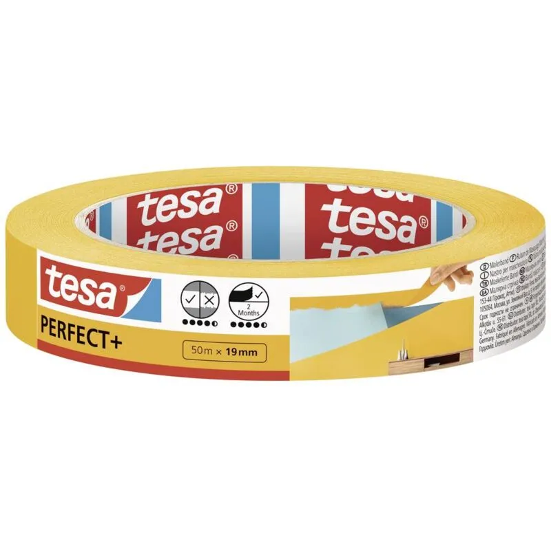  - Perfect+ 56536-00000-00 Nastro di mascheratura per pittura Giallo (l x l) 50 m x 19 mm 1 pz.