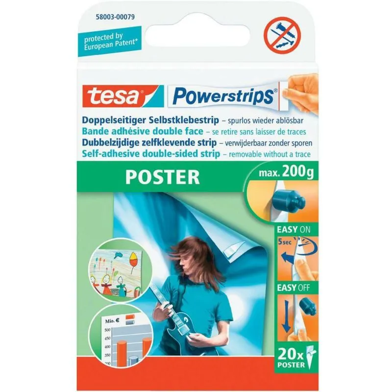  - Powerstrips poster Label di installazione