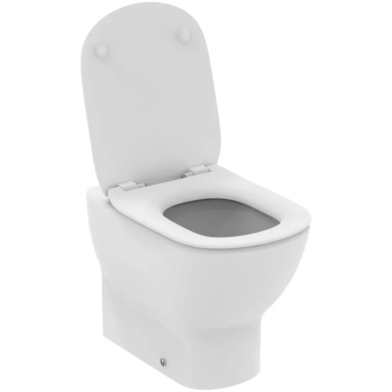 Tesi, wc a terra filo parete universale Aquablade, Copriwater sottile con chiusura rallentata, T3536V1, Bianco seta - 